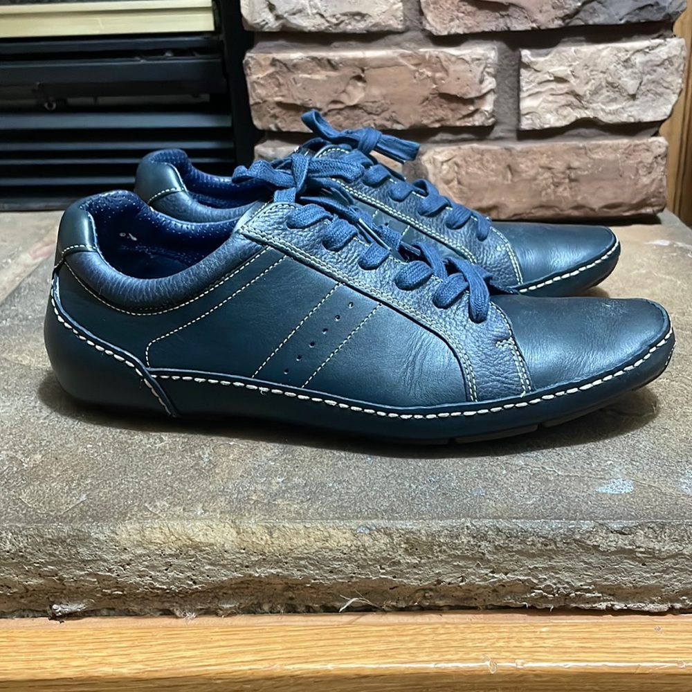 Mens Cole Hann Nike Air Blue Leather Loafer